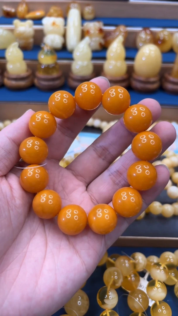 手串蜜蜡未镶嵌p25精品焦皮单圈 17mm 36.91克