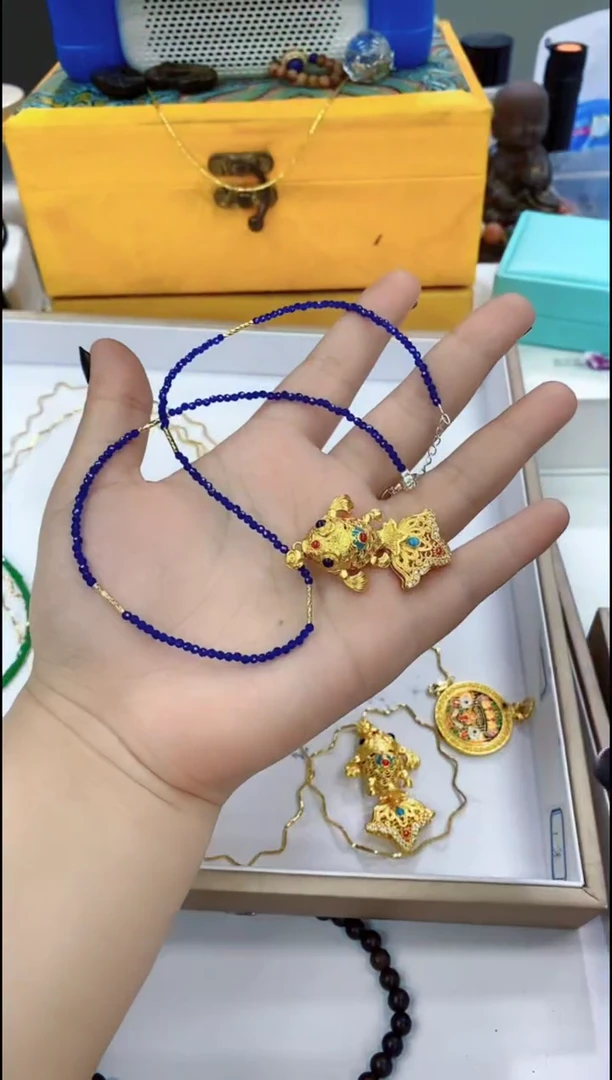 玛瑙/玉髓颈饰合金28115大金鱼吊坠