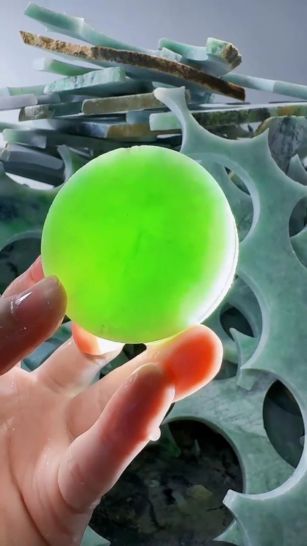 裸石翡翠缅甸翡翠A货文420