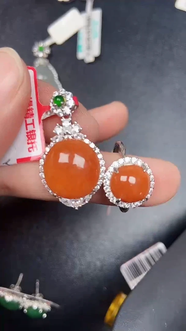 银S925镶嵌戒指翡翠3960