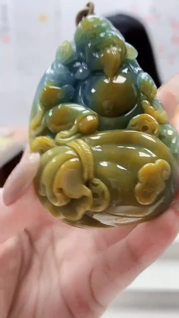 未镶嵌定制翡翠4852lr-毛货挂件64