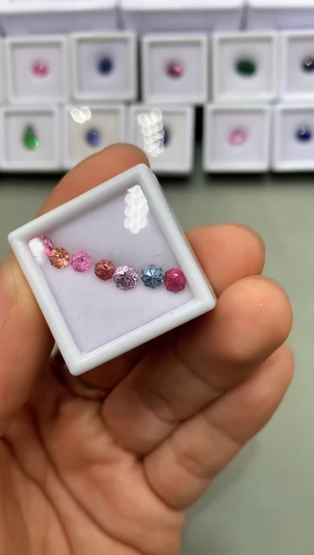 【闪购商品】定制尖晶石裸石未镶嵌雪花切 一盒7/P 2.30ct