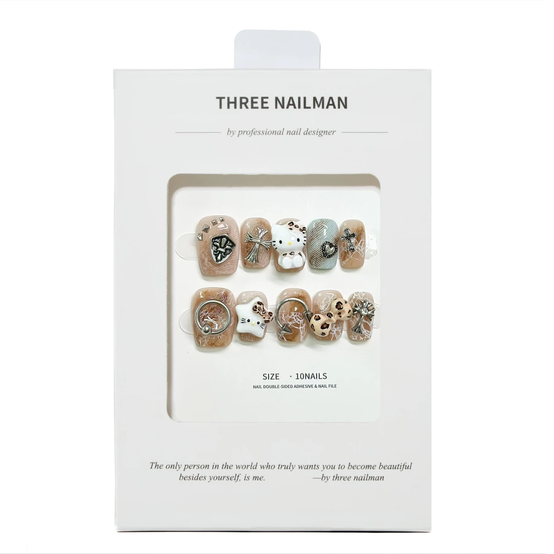 断码【牛仔kitty】夏日牛仔kitty复古小众设计气质显白氛围纯手工