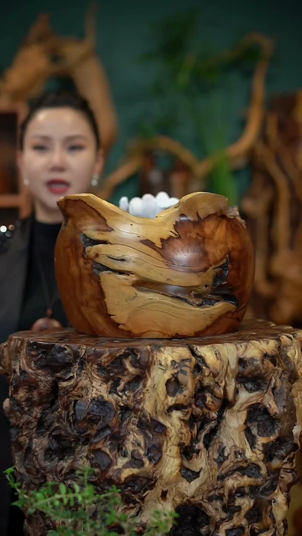 枣木雷击枣木龙纹尊