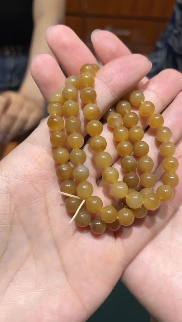 未镶嵌手串和田玉且末金山纯糖手串卡8微色差多样性发其一