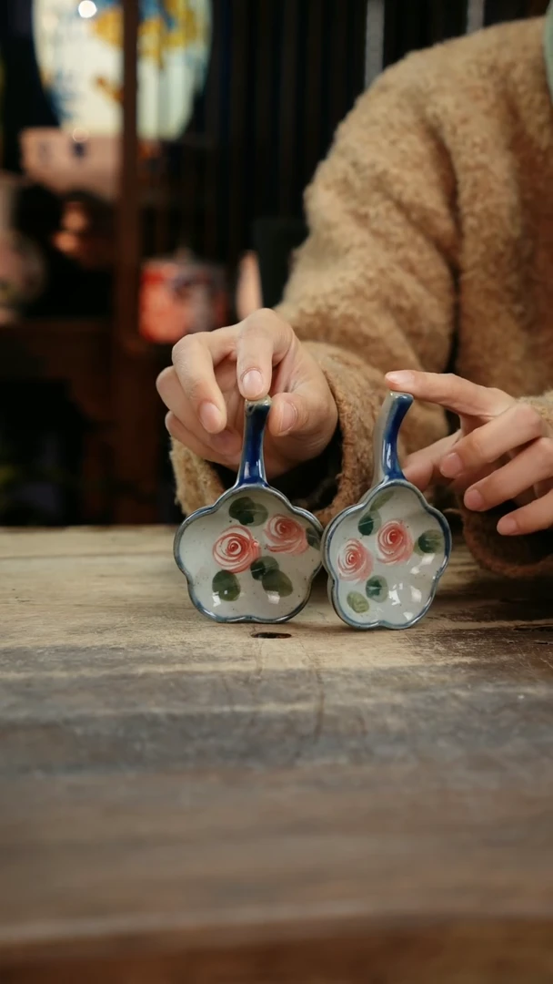 【闪购商品】瓷片景德镇纯手工釉下彩精品花瓶