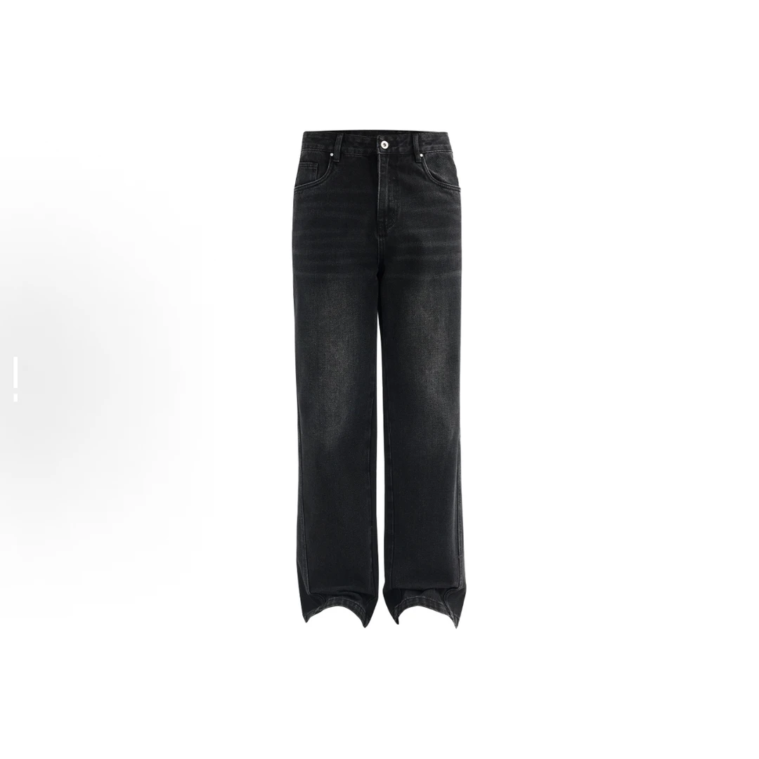 CHINISM/CH 复古水洗直筒牛仔裤 CCTA31N6022-黑牛仔