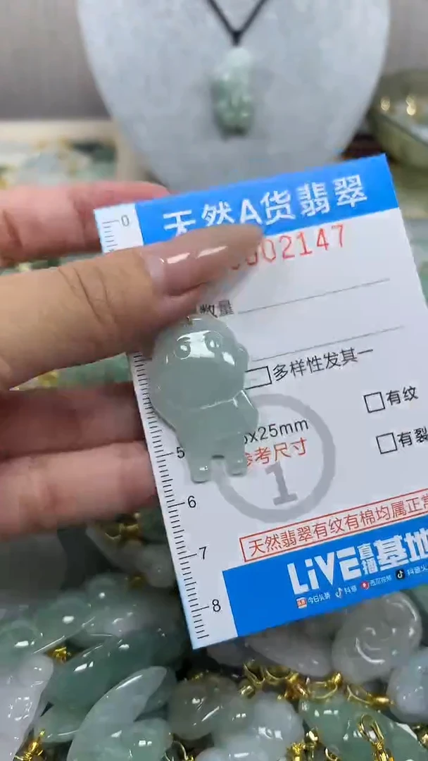 翡翠未镶嵌颈饰净货挂件-2147