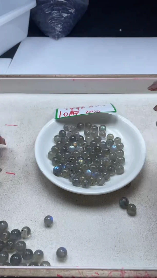 【闪购商品】水晶颈饰未镶嵌w116灰月光8mm*10颗