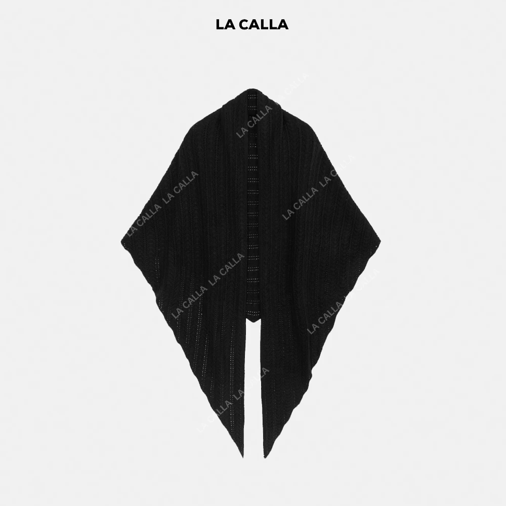 LA CALLA三角围巾简约毛绒保暖秋冬季披肩YY1764