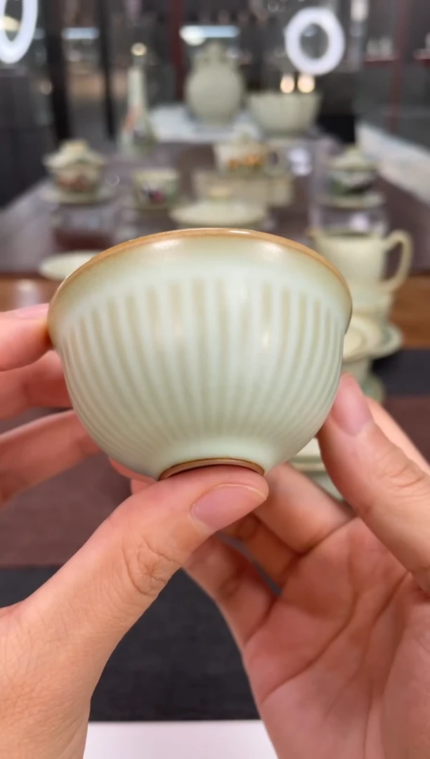 【闪购商品】周泽堂汝官窑笠帽杯