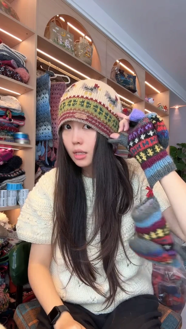 羊毛黄色小鸡帽  60头围