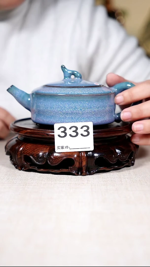 壶钧瓷二级钧瓷茶器摆件