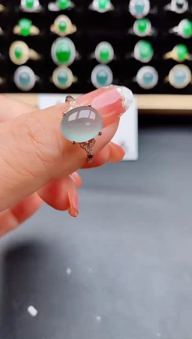 【闪购商品】翡翠戒指银S925镶嵌353656