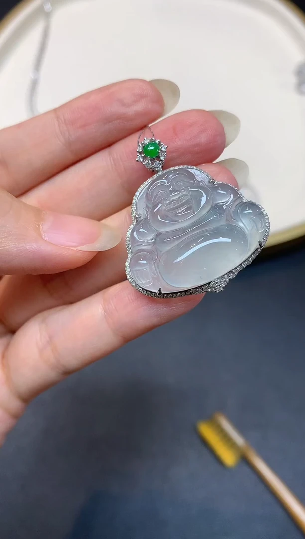 吊坠(不含链)18K金镶嵌翡翠S737|16800