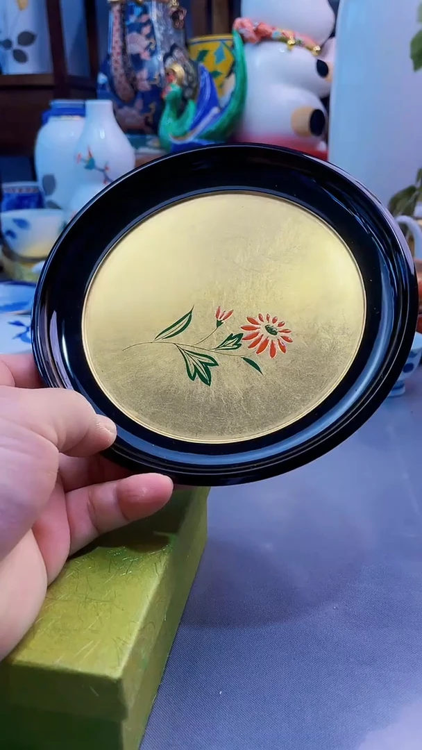 瓷片日产金箔壶承