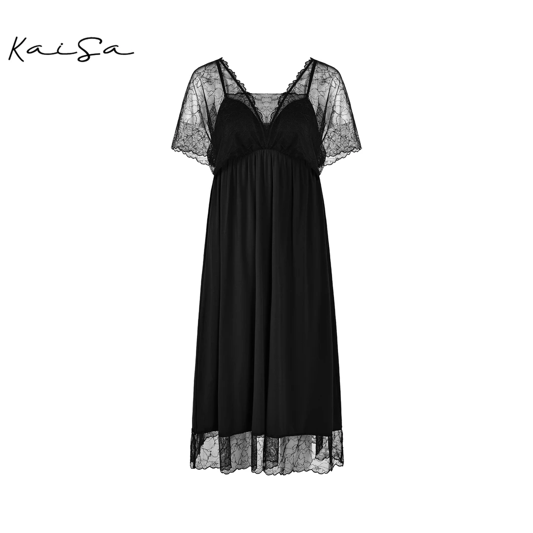 【秘语】前后V领抹胸连衣裙吊带睡裙QS250003