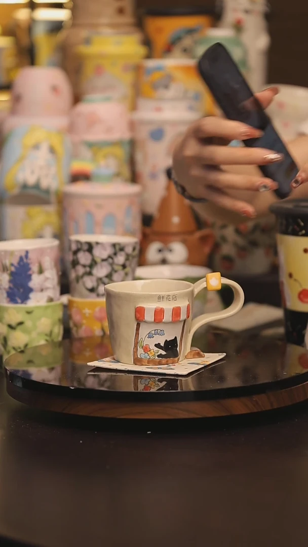 随机景德镇釉下彩绘设计师款式陶瓷