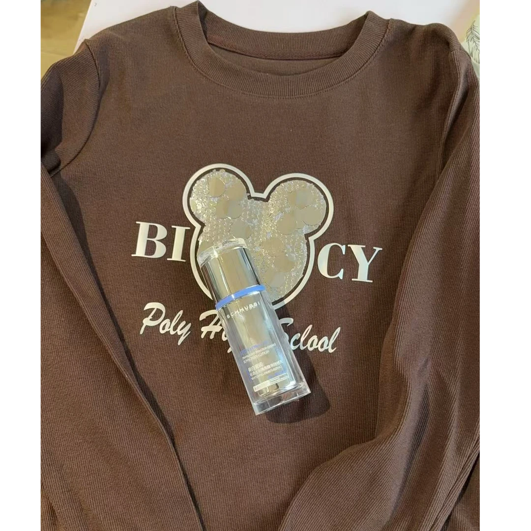 【锐姐优选】[小银管]休闲百搭宽松圆领T恤