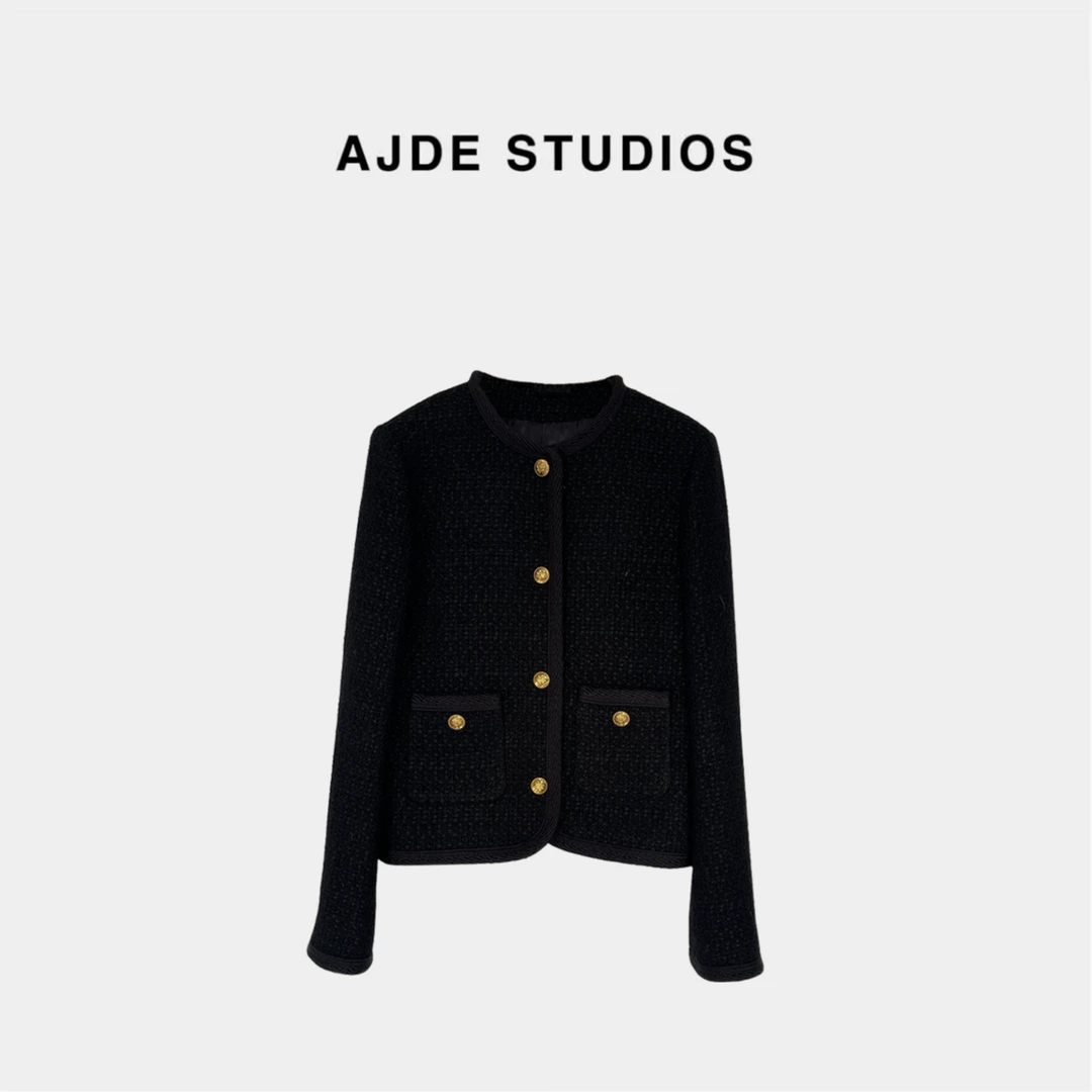 AJDE｜黑金粗花小香风 QZ