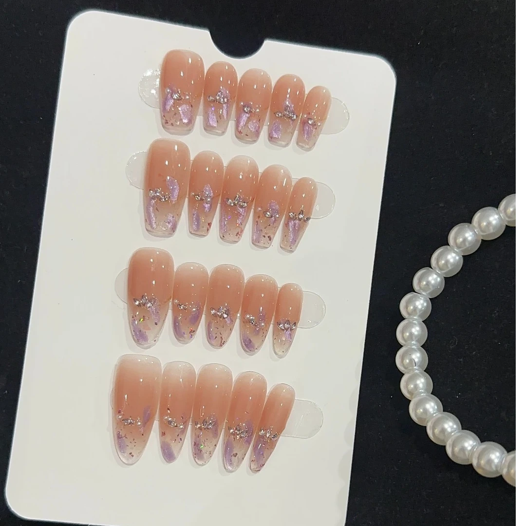 【泡沫之夏】新款手工定制穿戴甲美甲成品美甲贴片10片