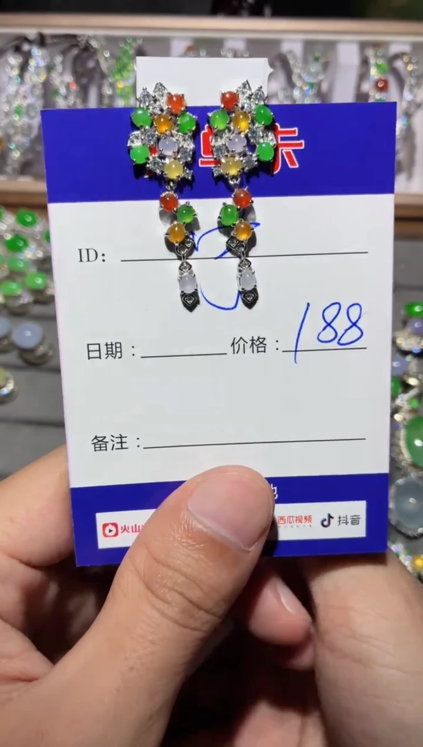 银S925镶嵌翡翠耳饰宁***～ 宁静致远～