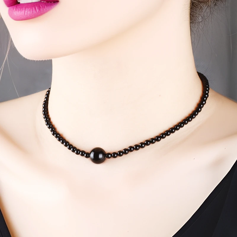 非金属棉绳项链 锦瑟原创首饰简约百搭黑色短款锁骨链脖子颈链