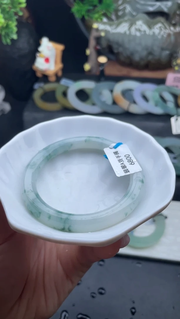 未镶嵌手镯定制翡翠55-56