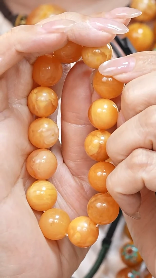 蜜蜡颈饰未镶嵌5991天然蜜蜡珠宝奇石云端妖孽妖花全部保真