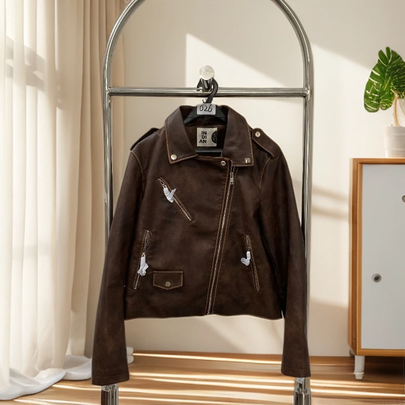 026  时尚百搭翻领皮衣