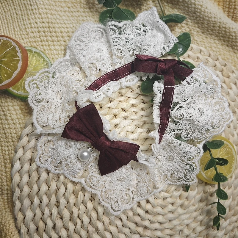 猫咪围脖宠物狗狗长毛猫宠物围脖泰迪宠物蕾丝夏季口水巾围嘴比熊