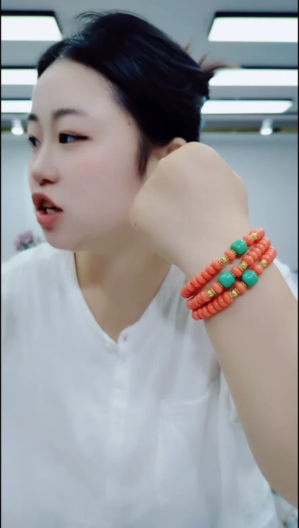 玛瑙/玉髓颈饰合金0513粉手串