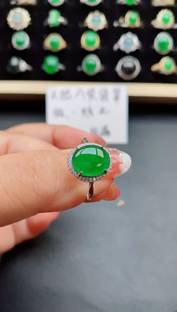 【闪购商品】翡翠戒指银S925镶嵌805005