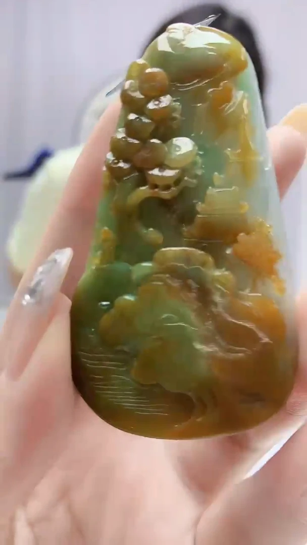 定制翡翠未镶嵌0405DD-毛货挂件24