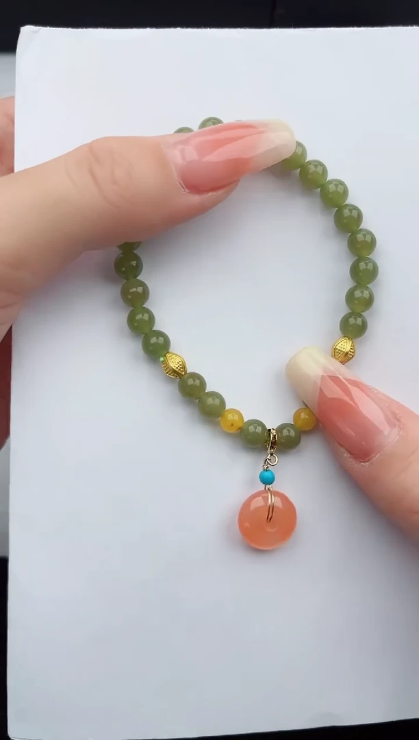 【闪购商品】和田玉手串未镶嵌555微色差T