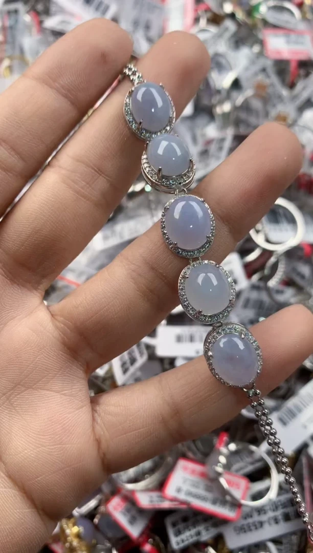 银S925镶嵌戒指翡翠3333----8