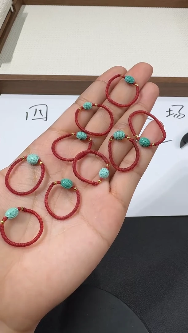 绿松石18K金镶嵌戒指H0710-S3793-216多样性一件