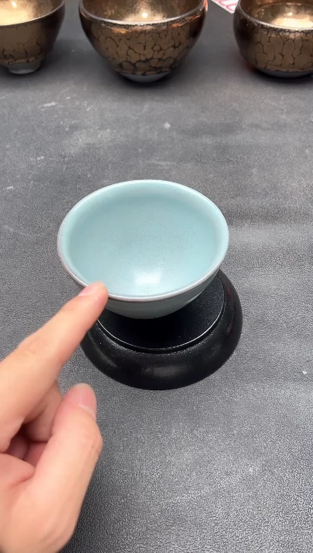 茶盏天青贝束口型