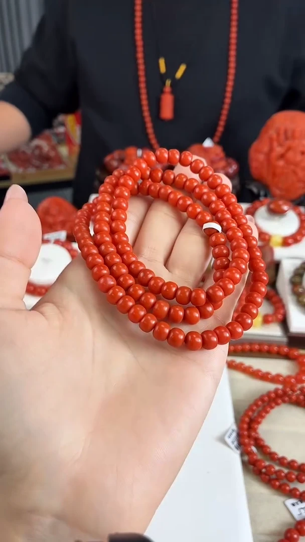 未镶嵌保山阿东寨老型多圈6mm南红玛瑙（多样式发其一）