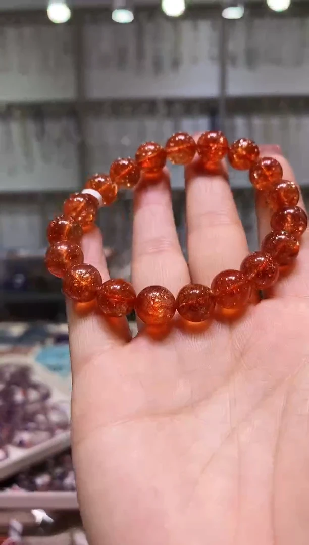 未镶嵌手链长石多样性发其一金太阳10.5mm左右