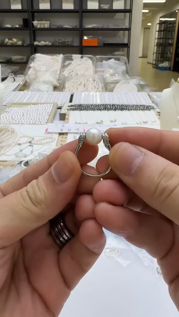 戒指未镶嵌淡水珍珠9-10mm