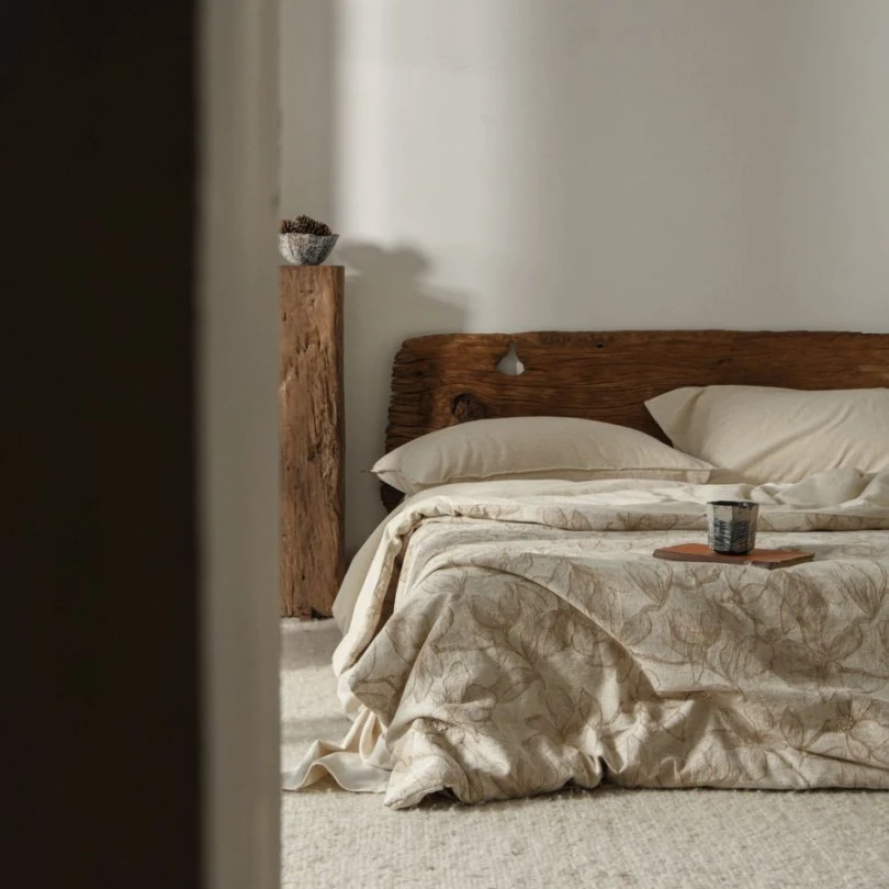 【山野间-蚕丝被】美式原木风 高级感色织棉麻四季被