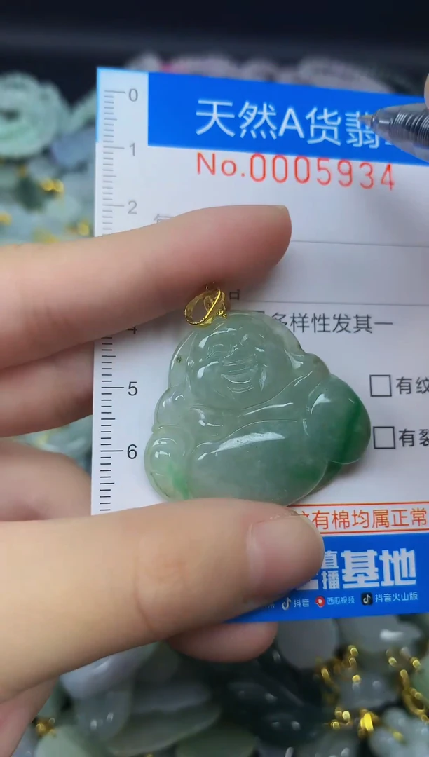 颈饰未镶嵌翡翠净货挂件-5934