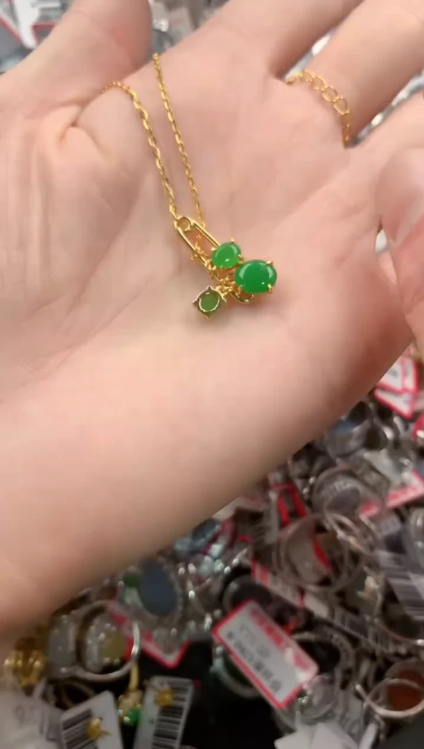 银S925镶嵌戒指翡翠444   7