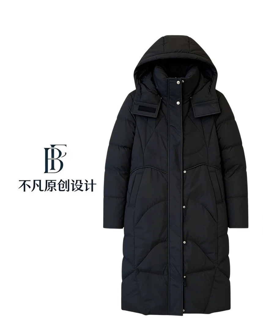 Bufan.原创设计【K67】长款高定90羽绒服