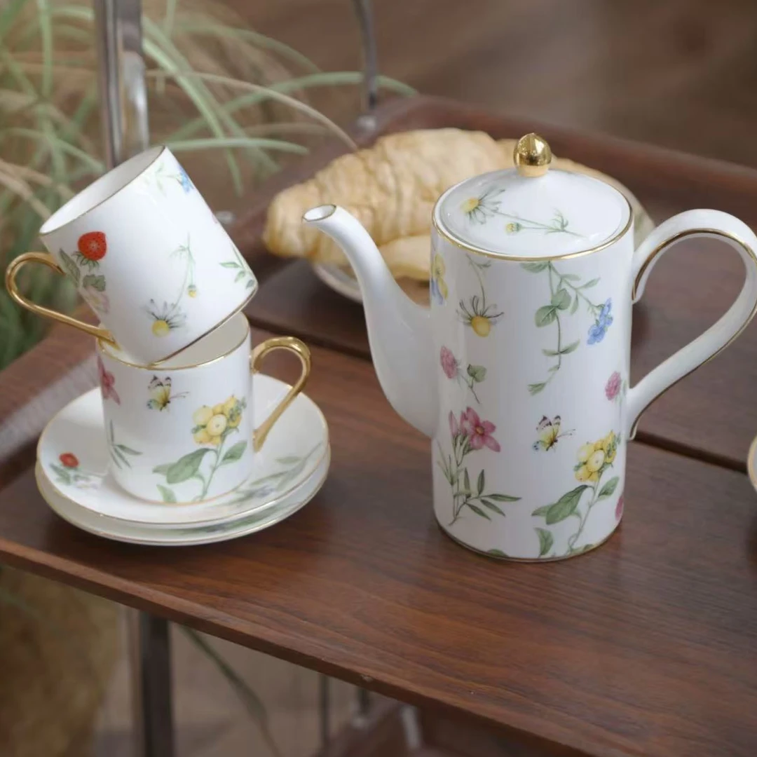 ANNA16点（莎拉花园）下午茶具套装一壶俩杯高款茶壶复古