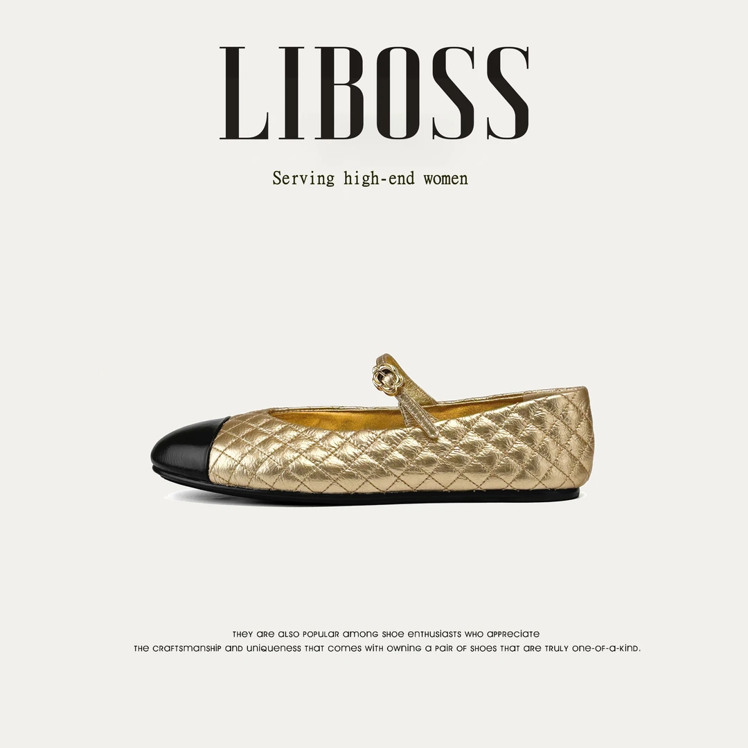 秋冬新款【丽boss】进口头层牛皮 | 一字带菱格玛丽珍鞋YS-251039