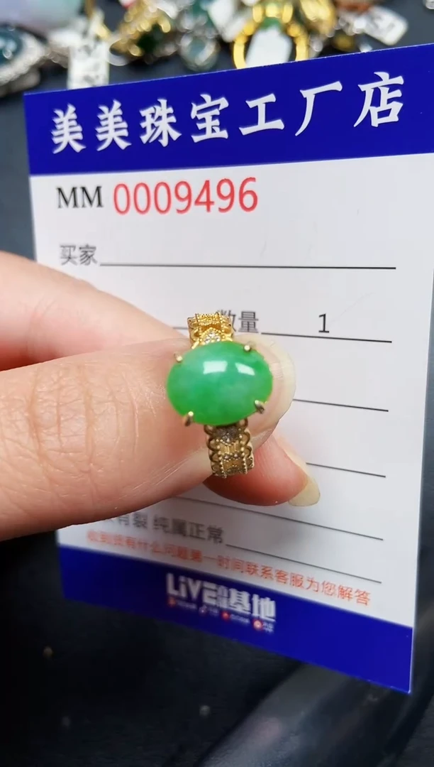翡翠银S925镶嵌颈饰9496