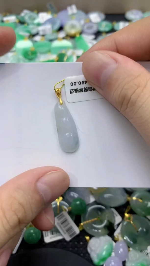 颈饰未镶嵌翡翠天然缅甸翡翠A货