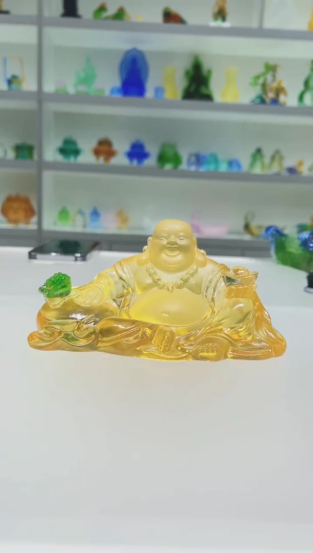 琉璃手工艺品古法琉璃弥勒